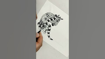 very easy zentangle art #shorts