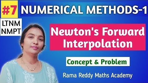 JNTUH NMCVR22 | Interpolation in Telugu | Newton Forward Interpolation in Telugu |NewtonForwardTable