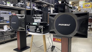 Bộ dàn đa dụng Paramax, amply SA999 Air Max Limited, loa P2000 New bass 30cm, nghe nhạc karaoke hay