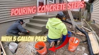 Pouring a stoop and busting a window
