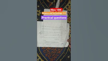 nios 10th science and technology 212 question paper #reels #shama #urdu #nios #niosdatesheet