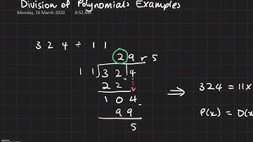 Year 11 Extension 1 - Polynomial Long Division - Part 1