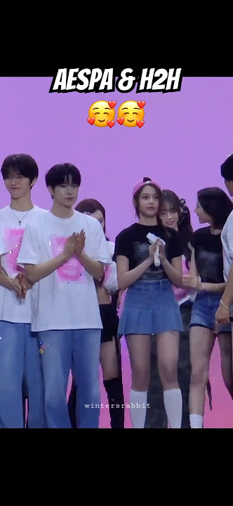 interaksi Aespa dan H2H🥰 #hearts2hearts #h2h #s2u #aespa #sment #carmen #aespa #karina #winter #sm