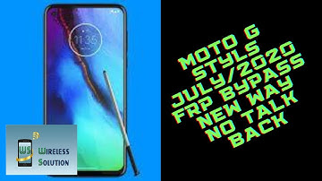 MOTO G STYLS FRP BYPASS / GOOGLE BYPASS 2020 Android 10 Q WITHOUT PC - NO TALKBACK - NEW