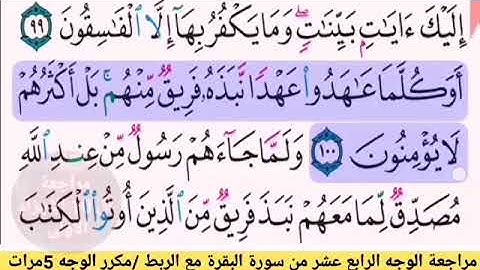 مراجعة الوجه الرابع عشر من سورة البقرة /مكرر الوجه 5مرات