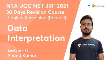 Data Interpretation | Mathematical Reasoning & Aptitude | NTA UGC NET-JRF 2021 | Anand Kumar