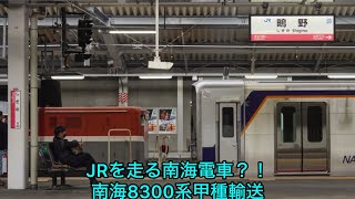 【JRを走る南海電車】南海8300系甲種輸送