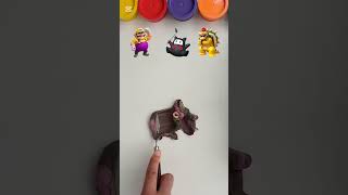 super Mario Colors Guess slime Clay mixing #youtubeshorts #supermario #marioart #asmr #mario