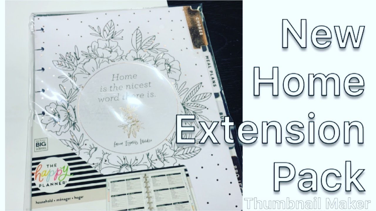 the happy planner household extension pack