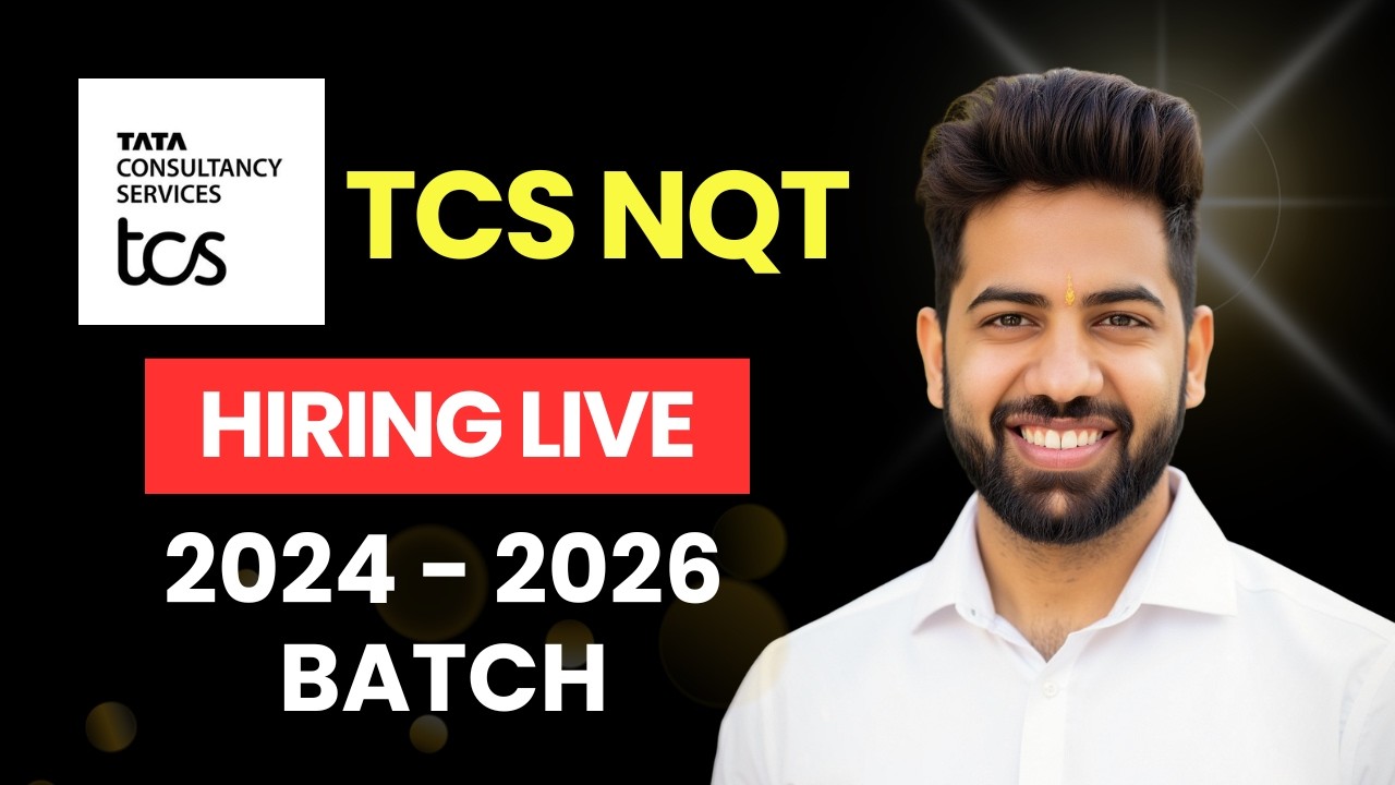 TCS NQT 2026 Hiring LIVE 🔥 Prime & Digital | 9–12 LPA | 2024–2026 Batch ...