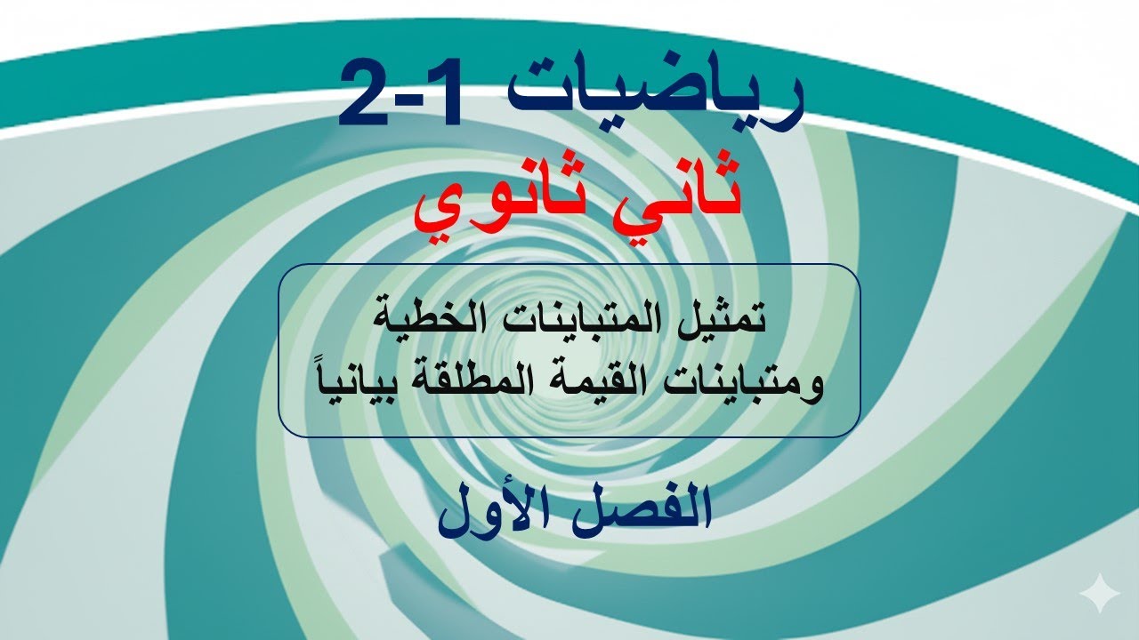 شرح تمثيل المتباينات الخطية ومتباينات القيمة المطلقة بيانياً ثاتي ثانوي \محمد جاسم
