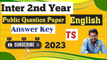 Inter 2nd Year English Public Exam Question Paper 2023 TS with Answerkey@Trilokya6600Trilokya6600