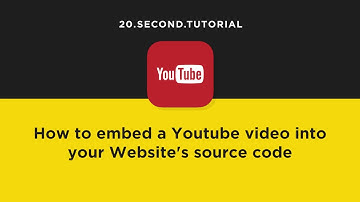 Embed a YouTube video into your website | YouTube Tutorial #20