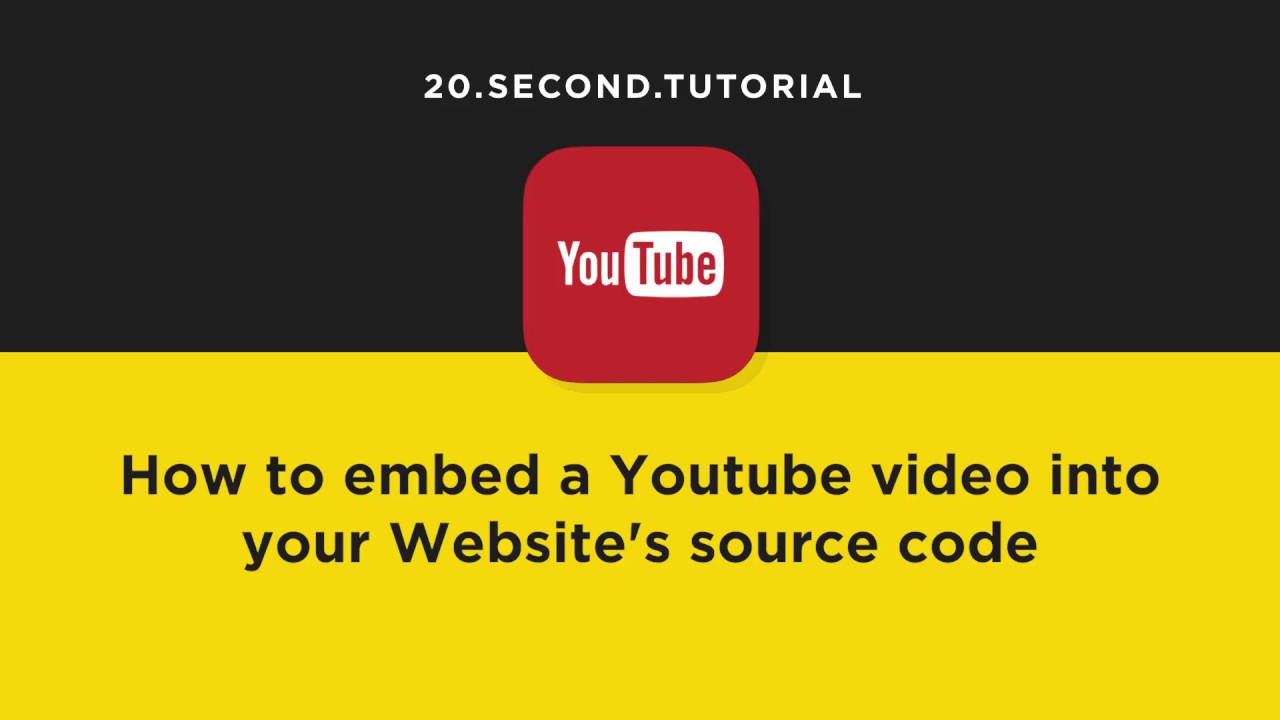 Embed a YouTube video into your website | YouTube Tutorial #20 - YouTube