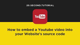 Embed a YouTube video into your website | YouTube Tutorial #20