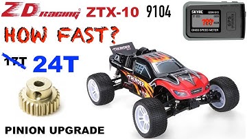 ZD Racing 9104 ZTX-10 24T Pinion Cheap Upgrade! Speed Test