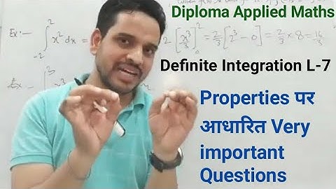 Very important Questions of Definite Integration for Polytechnic Diploma 1st year in hindi || L-7