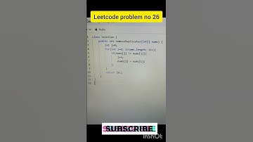 Remove duplicates from sorted array | Leetcode problem solving #leetcode #java #shots