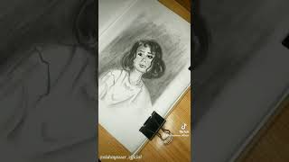 رسم بنت بالرصاص بشكل محترف || رسم سهل|| تعلم الرسم