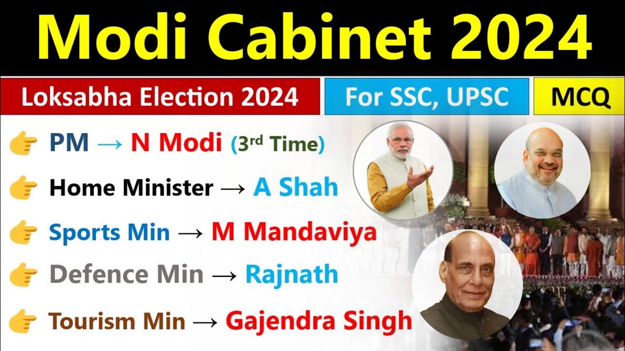 Modi Cabinet 3.0 | All Ministry & Ministers 2024 | मोदी मंत्रिमंडल | Current Affairs 2024 |