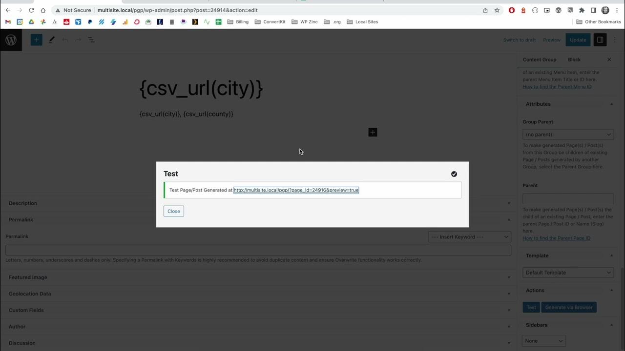 WordPress Page Generator Pro Adding Keywords YouTube