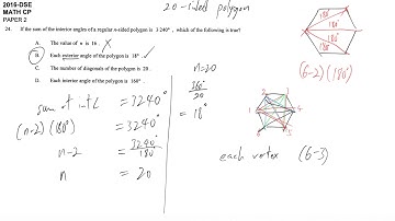 DSE maths core 2016 paper2 #24 regular polygon
