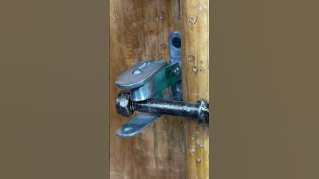 Simple idea with automatic gate latch lock # mechanism lock # DIY # Craft metal