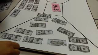 " Dollar bills activity using place mat strategy "