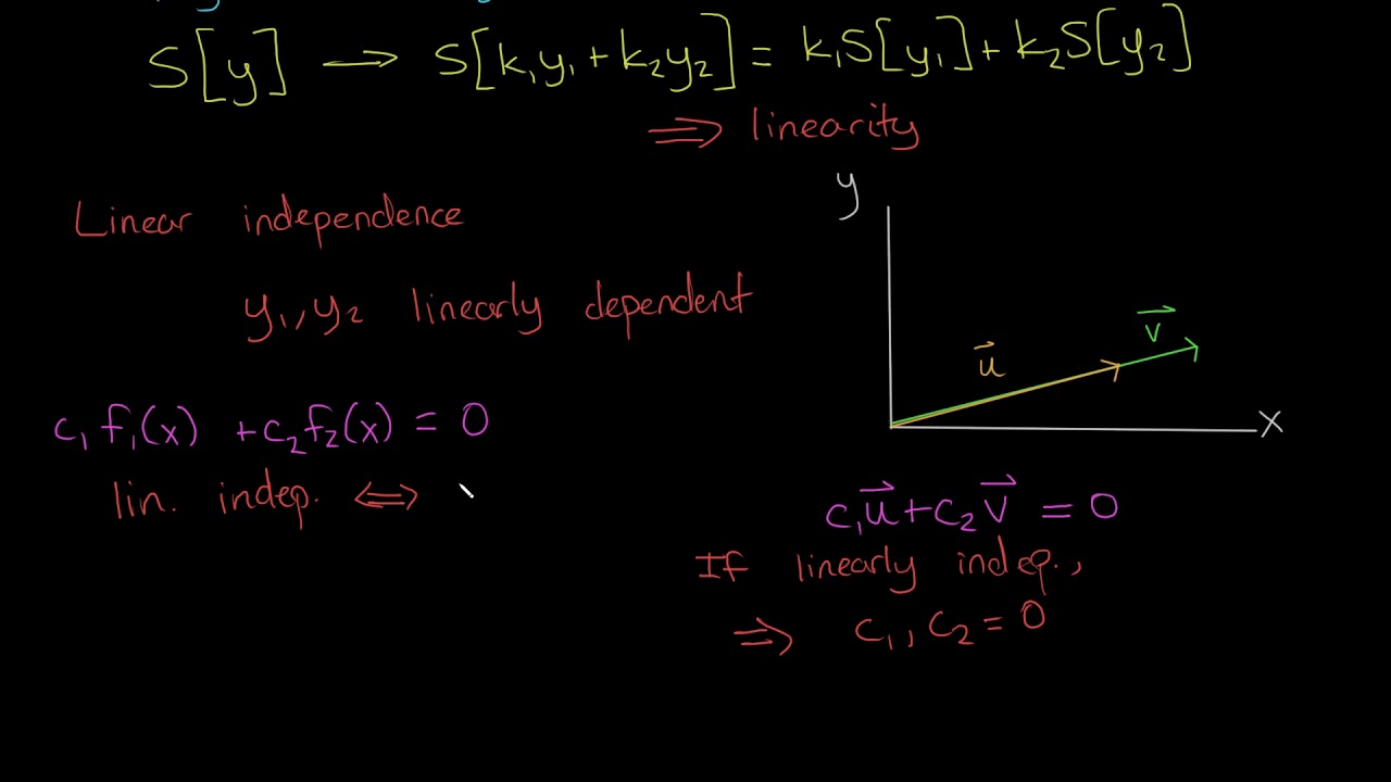 Differential Equations Linear Independence YouTube
