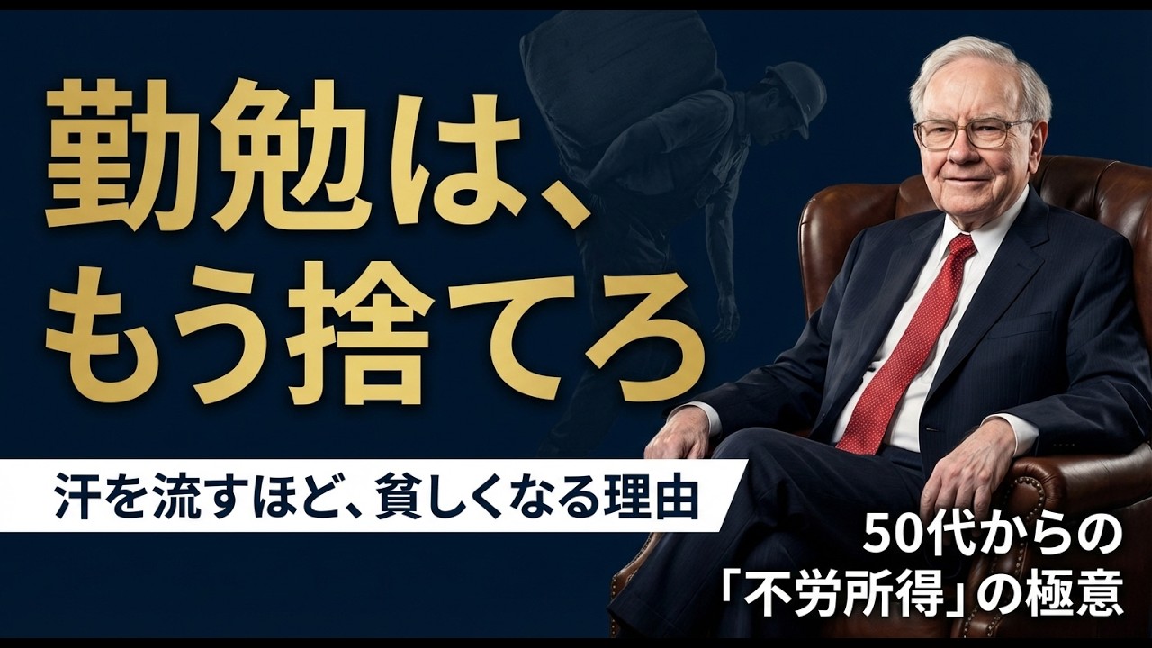 【真面目な50代へ】「不労所得」の極意。資本主義の勝者が隠し続ける、残酷な「勤勉」の真実と、お金に働かせる賢者のルール｜投資哲学