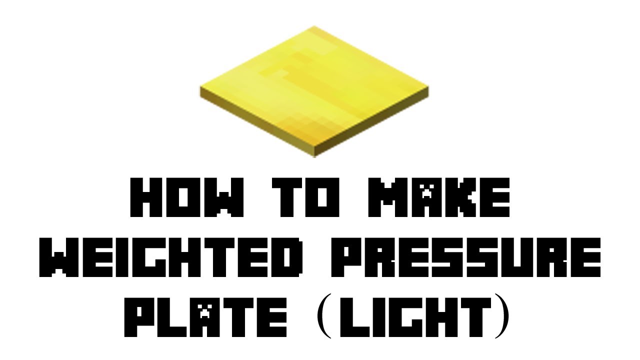 Minecraft Survival: How to Weighted Pressure Plate (Light) - YouTube