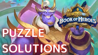 [ Puzzle Solutions ]Book of Heroes - Faelin - 5/17 - vs The Leviathan [Hearthstone]
