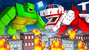 Mikey KINGKONG VS Infected Sky - Maizen Minecraft Animation