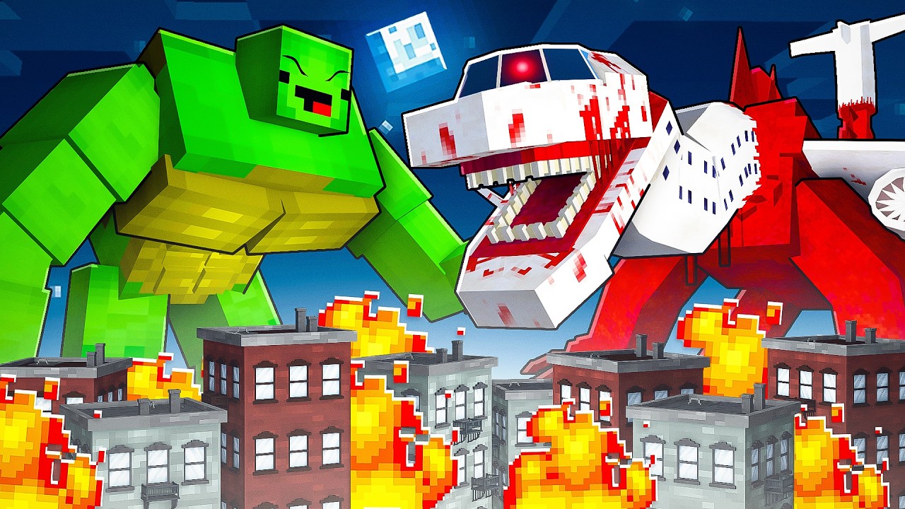 Mikey KINGKONG VS Infected Sky - Maizen Minecraft Animation