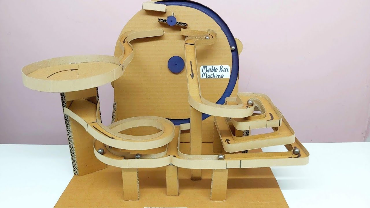 How to Make A Ultimate Marble Run Machine From Cardboard YouTube