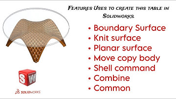 Modern Table Design in SOLIDWORKS | Surface Modeling Tutorial