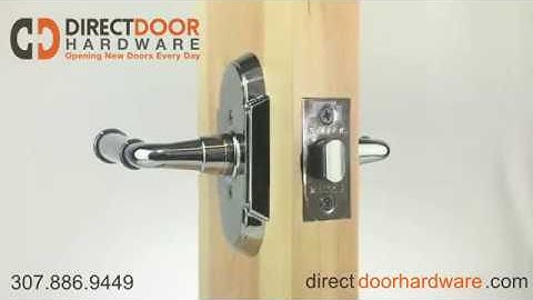 Emtek Merrimack Lever with Style 8 Rosette in Polished Chrome