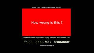 Xbox One E100 Error - New red ring of death !
