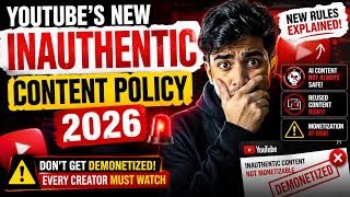 YouTube's New Inauthentic Content Policy Explained (2026 Guide)