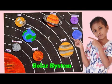 Solar system model school project | How to make solar system for kids