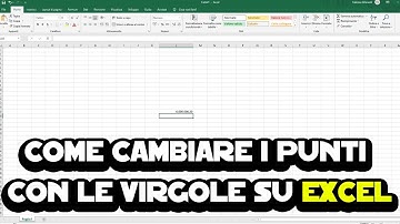 Come cambiare i punti con le virgole su Excel (separatore delle migliaia)