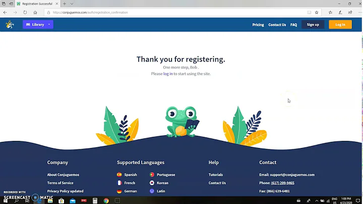 Conjuguemos student sign up tutorial