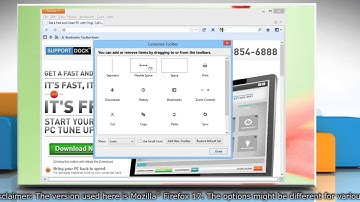 How to customize or rearrange toolbar items in Mozilla® Firefox on a Windows® 8 PC