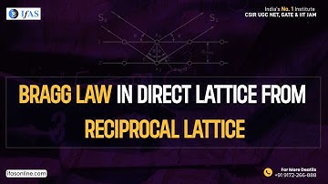 Bragg Law In Direct Lattice From Reciprocal Lattice | CSIR NET Physics | IFAS