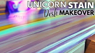 Furniture Makeover // UNICORN SPIT // DIY DESK FLIP|