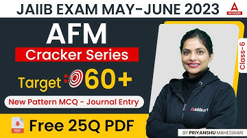 JAIIB AFM Cracker Series | JAIIB AFM New Pattern MCQ | Journal Entry Class 6