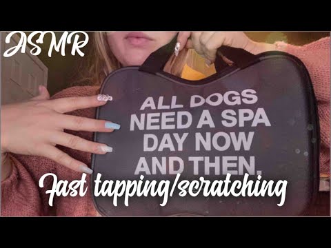 ASMR: Fast tapping & scratching on dog related items (whispered) Jane's CV