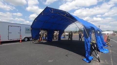 South Carolina National Guard sets up deployable medical shelter