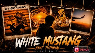 Aesthetic White Mustang Edit 🌙 | Step-by-Step InShot Tutorial #viral #video  