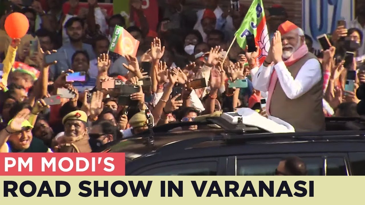 PM Modi's road show in Varanasi - YouTube